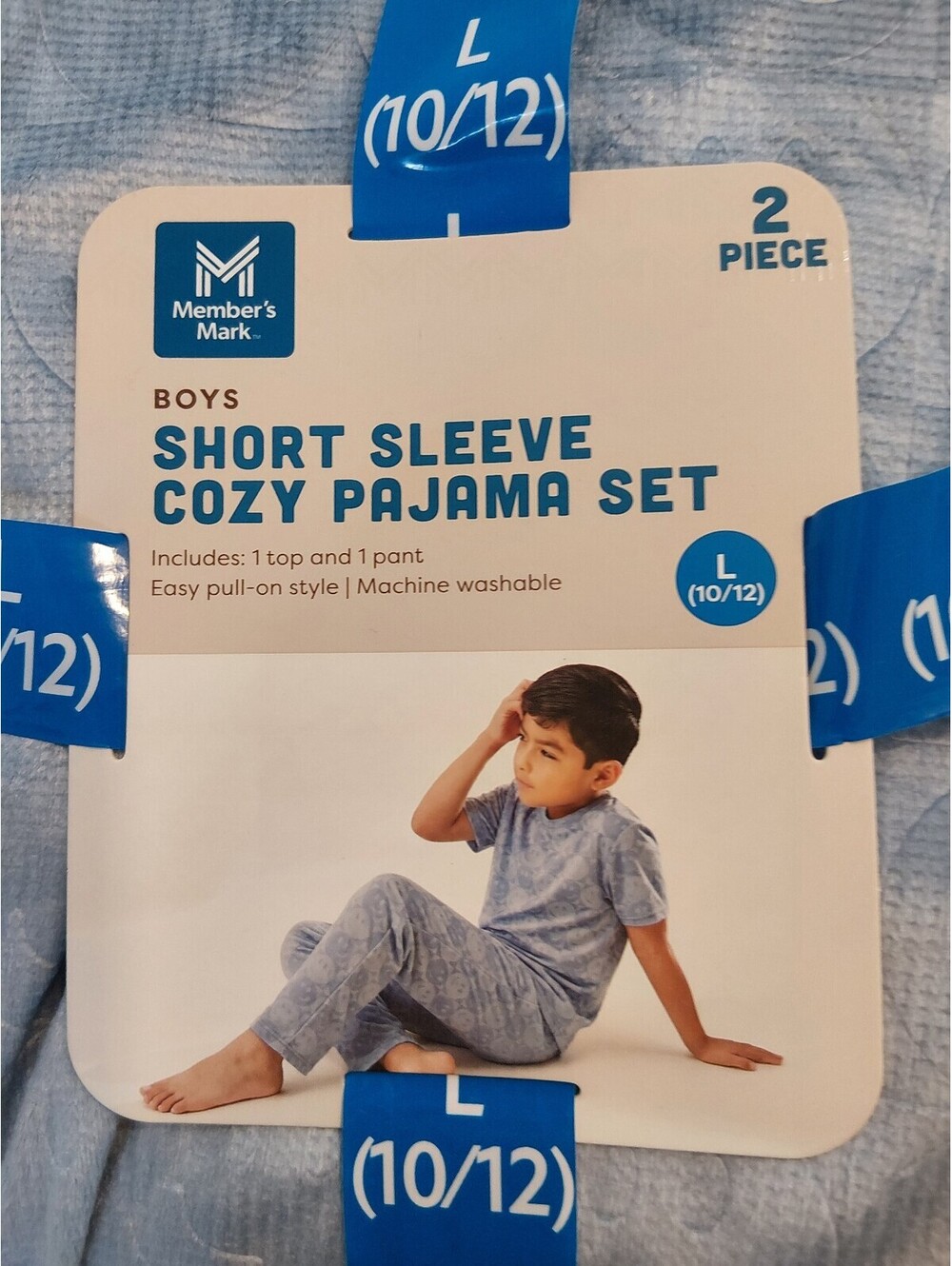 Boys Short Sleeve Cozy Pajama Set Size L (10/12) 116